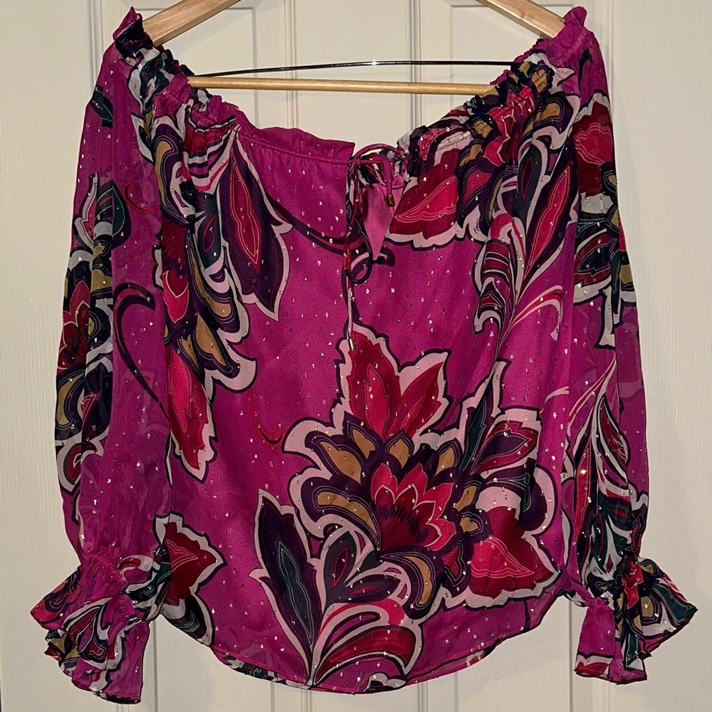 NWT Trina Turk off the shoulder blouse
